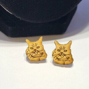 Lil Bub Cat Stud Earrings